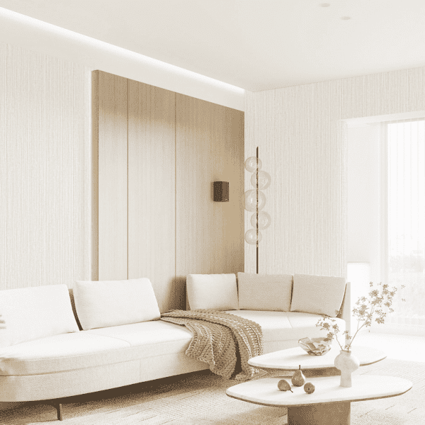 ورق حائط أبيض خطوط النسيم